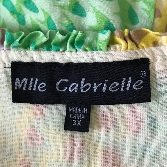 MllE GABRIELLE Floral Sundress Cotton Midi Dress Women’s Plus Size 3X Fit 2X - Picture 9 of 16